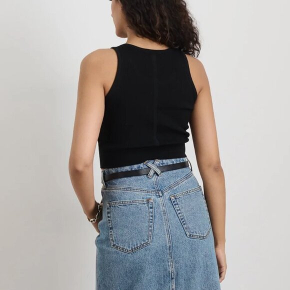 New Without Tags, Alex Mill Black Merino Wool Cropped Ava Tank, Black, Size XS - Picture 4 of 8